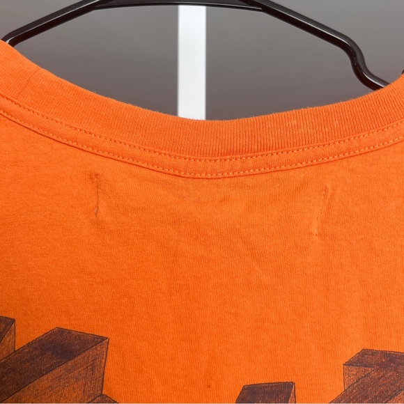 NWT Off White Virgil Abloh Graphic 3D Pencil Tee Orange SZ XL Streetwear Casual - Picture 7 of 14